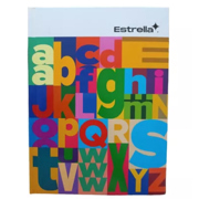 Libreta 1/4 Estrella pasta dura forma francesa raya c/indice 144 hojas