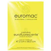 CARTULINA EUROMAC FLUORESCENTE AMARILLO 47.5X66CM C/10