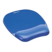 Mouse Pad Fellowes con Reposamuñecas de Gel Crystal Color Azul