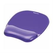 Mouse Pad Fellowes con Reposamuñecas de Gel Crystal Color Violeta
