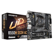 Tarjeta Madre Gigabyte B550M DS3H AC REV. 1.7 4xDDR4 128GB 4733Mhz PCIe 4.0 M.2 HDMI S AM4 Ryzen RGB FUSION mATX Wi-Fi