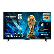 Pantalla Hisense 75in 4K UHD/VIDAA U9.5 Mini-LED Quantum Dot y AIPQ gran detalle 180 zonas de atenuación y Dolby Atmos