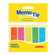 BANDERITAS JANEL SEÑALES NEON PLASTICO 1/2"X1.69" C/24