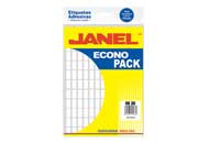 ETIQUETA JANEL ESCOLAR BLANCA 8X20 ECONOPACK