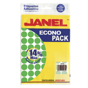Etiqueta Janel Econopack Verde 19 mm No.28 (560 etiq. x sobre)