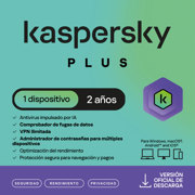 Licencia Antivirus ESD Kaspersky Plus 2 Años 1 Dispositivo 1 Cuenta KPM