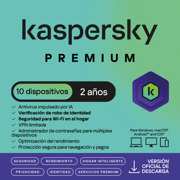 Licencia Antivirus ESD Kaspersky Premium 2 Años 10 Dispositivos 5 Cuentas KPM
