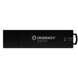 Memoria USB Kingston IronKey Unidad Flash 3.2 IKD500S/8G D500S Gen 1 Tipo A de 8 GB Resistente al agua y