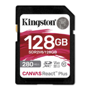 Memoria MicroSDXC KINGSTON 128GB Canvas React Plus UHS-II 280R/100W U3 V60 for Full HD/4K