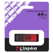 Memoria USB Kingston Datatraveler Exodia S 64GB 3.0 GEN 1 TAPA GIRATORIA RED