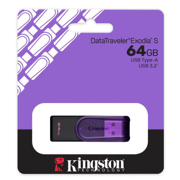 Memoria USB Kingston Datatraveler Exodia S 64GB 3.0 GEN 1 TAPA GIRATORIA PURPLE