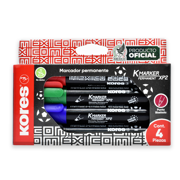 Marcador permanente Kores estuche c/4 colores Selección Mexicana