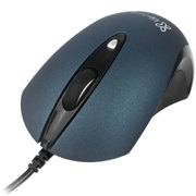 Mouse cableado Klip Xtreme erogonomico ClickQuiet KMO-250BL 4 botones Conexion USB 2.4GHz 400/800/1200/1600 DPI Azul