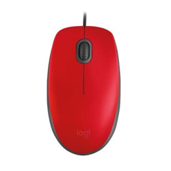 Mouse Logitech  Alambrico  M110 Silent Red