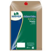 Sobre bolsa kraft Mapasa tamaño carta con rondana de 23 × 30 cm paquete con 50 sobres