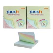 Notas Adhesivas Mae 3X3 Colores Pasteles con 12 Piezas de 100 Hojas c/una