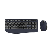 Kit Teclado y Mouse Perfect Choice Inalámbrico Ergonómico Color Negro