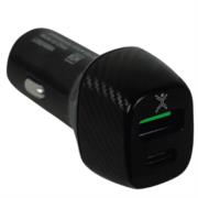 CARGADOR DE CORRIENTE PERFECT CHOICE PARA AUTO 38 W (USB A + TIPO-C)