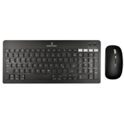 Kit Perfect Choice Teclado+Ratón 2.4Ghz+Bluetooth Recargable USB-C/USB-A Zebrary Negro