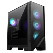 Gabinete MSI MAG Forge 321R Airflow Cristal TEMP ATX MIDI-TOWER ATX/MICRO-ATX/MINI-ITX sin Fuente 4 Ventiladores Negro