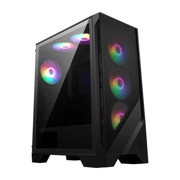 Gabinete Gamer MSI MAG FORGE 120A AIRFLOW Mid-Tower Cristal Templado 6 Ventiladores Auto-RGB Negro