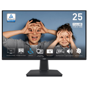 Monitor MSI PRO MP251 24.5 pulgs IPS FHD 1920x1080 100Hz 1ms MPRT Adaptive-Sync 8 bits 2xSpeaker 2xHDMI 1xVGA Negro