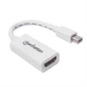 Adaptador Manhattan Pasivo Mini DisplayPort a HDMI-H Color Blanco