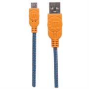 Cable Manhattan Micro-B USB Alta Velocidad 1m Color Azul-Naranja