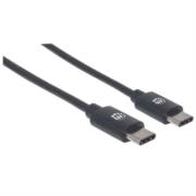 Cable Manhattan USB-C 2.0 Alta Velocidad 1m Color Negro