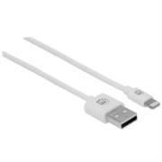 Cable Manhattan Lightning a USB-A 1m Color Blanco