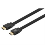 Cable Manhattan HDMI Plano Alta Velocidad con Ethernet 1m Color Negro
