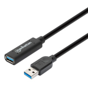 Cable MANHATTAN USB V3.2 Ext. Tipo A 10.0M Negro 5Gbps