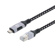Cable USB-C Manhattan V3.2 a RJ45 2M 5 Gbps Cat6 1 Gbps