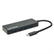 Hub Manhattan USB 3.2 Gen1 Tipo C 4 Puertos USB-A