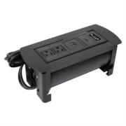 Caja de Conexión Manhattan para Mesa C/Enchufe USB/HDMI/VGA Color Negro