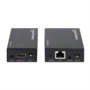 Extensor Manhattan Video HDMI sobre Ethernet Vía Cat 6 1080p 50m Color Negro