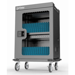 Gabinete de carga MANHATTAN de 32 ptos USB-C puerta vidrio