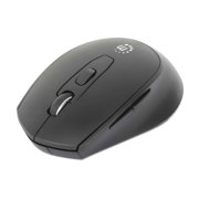 Mouse Manhattan Optico Inalambrico 6 botones 2.4G Negro