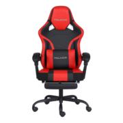 Silla Gamer Nextep Ergonomica Falkor Masaje Lumbar y Reposa Pies Color Rojo/Negro
