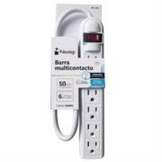 Barra Multicontacto Nextep 6 Contactos Aterrizados Supresor 490J Cable 50 cm 16AWG