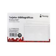 Tarjeta Bibliografica Nextep Rayada 4"x6" C/100