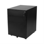 Archivero Metalico Movil Nextep de Pedestal 3 con Cerradura Ensamblado Negro