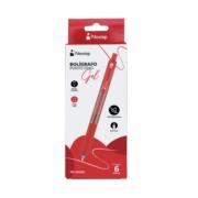 Boligrafo Nextep Gel Retractil Silencioso Fino 0.5mm Rojo C/6