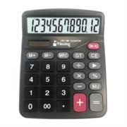 Calculadora Nextep 12 Dígitos Pantalla Grande Escritorio Batería/Solar