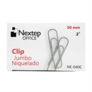 Clip Nextep Jumbo Niquelado 50mm 100 Clips