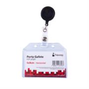 Porta Gafete Plastico Flexible Horizontal Nextep 6x9cm con Yoyo C/12