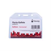 Porta Gafete Plastico Flexible Horizontal Nextep 6x9cm C/10