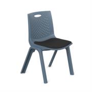 Silla de Visitas/Comedor Nextep Fibra Alta Resistencia Acojinada Apilable Gris Obscuro