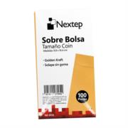 Sobre Bolsa Nextep Economico Tamaño Coin 5 Solapa Sin Goma Paquete c/100