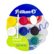 Pinturas Acuarela Pelikan Infantil C/6 Colores